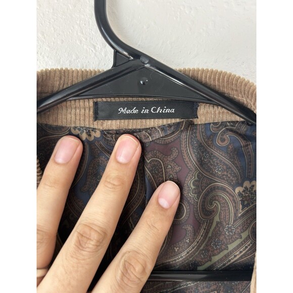 Vintage Ralph Lauren Light Brown Velvet Thick Corduroy Blazer Jacket Sport Coat - Picture 14 of 16